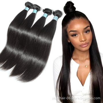 Wholesale Vendors Custom 12A Grade Woman Double Drawn Raw Brazilian Bundles Cuticle Aligned Virgin Hair